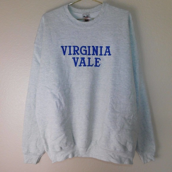 Vintage Virginia Vale Sweatshirt Adult XL Fruit of the Loom Gray Casual Crewneck - Picture 1 of 12